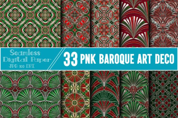 Baroque Art Deco Digital Papers