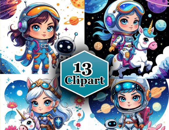 Chibi Stardust – Cosmic PNG - T-Shirt: A Universe of Kawaii Charm and Interstellar Adventure