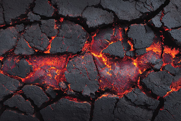 Cracked Lava Rock Texture Background
