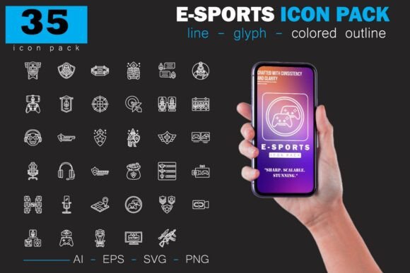 E-Sports Icon Pack: Level Up Your Gaming Visuals