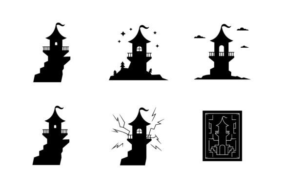 Fantasy Castle Tower Icon Set EPS: A Creative Tool for World-Builders and Designers