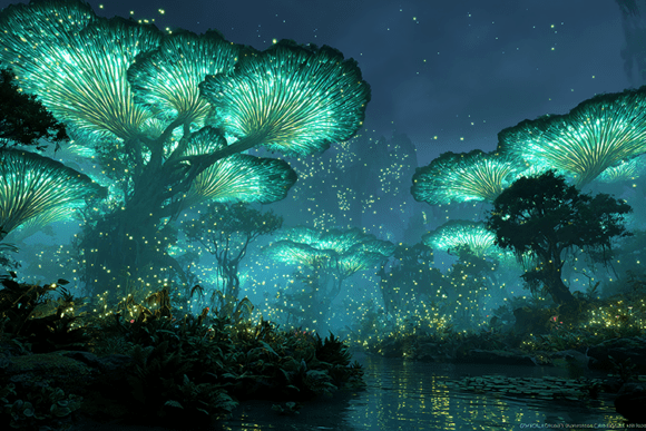 Fantasy Glowing Forest Background