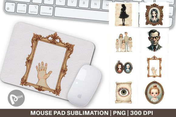 Ghost Portrait Mouse Pad PNG