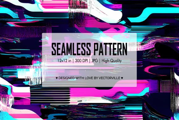 Glitch Cyberpunk Abstract Pattern JPG: A Futuristic Design Essential
