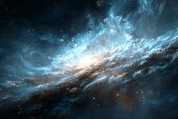 Glowing Blue Galaxy Space Background: A Versatile Visual for Creative and Professional Projects