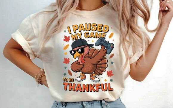 I Paused My Game to Be Thankful Tee PNG: A Unique Expression of Gratitude and Gaming Passion