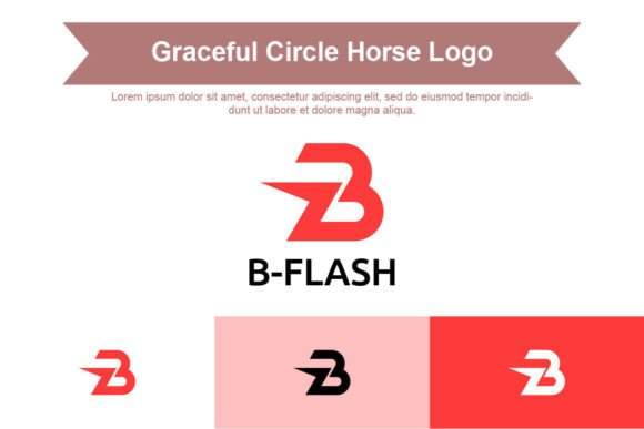 Modern B Initial Logo Flash Bold Concept