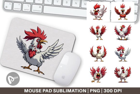Mouse Pad Angry Rooster