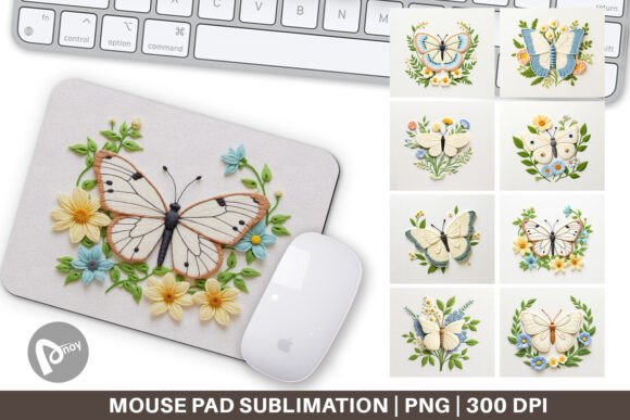Mouse Pad Cabbage White Butterfly: A Stylish Addition to Your Work or Gaming Space