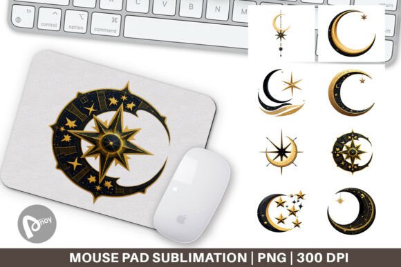 Mouse Pad Celestial Moon: A Stylish Addition to Your Workspace