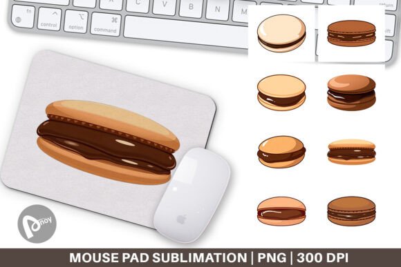 Mouse Pad Chocolate Macaron and Sublimation Mouse Pad: A Stylish Addition to Your Workspace