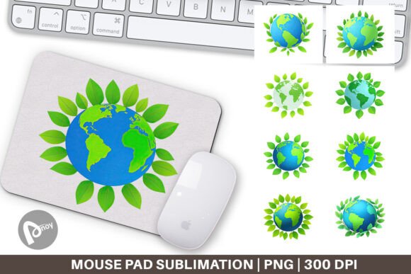 Mouse Pad Earth with Leaves and Sublimation Mouse Pad: A Perfect Blend of Function and Aesthetics