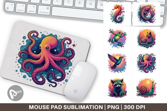 Mouse Pad Groovy Animal Swirls: A Stylish and Functional Addition to Your Workspace