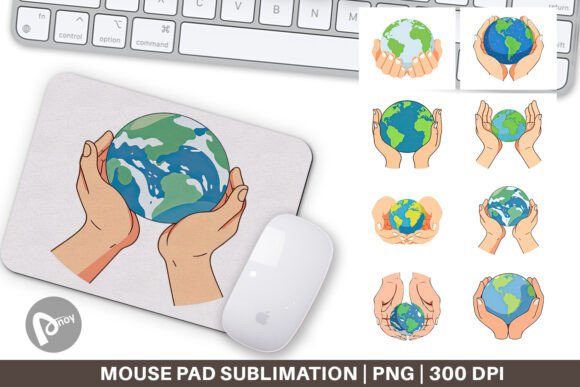 Mouse Pad Hands Holding Earth: A Creative and Functional Addition to Your Workspace