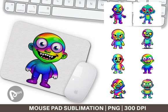 Mouse Pad Iridescent Zombie: A Stylish Addition to Your Workspace