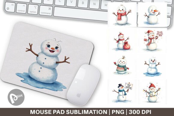 Mouse Pad Moody Snowmen