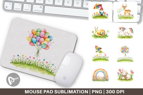 Mouse Pad Rainbow Meadow