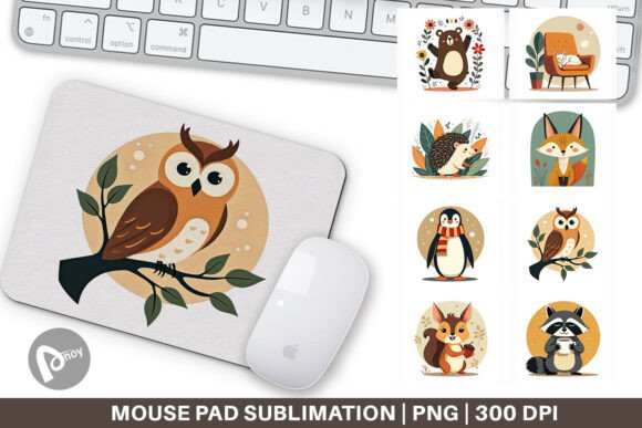 Mouse Pad Retro Animal Charm: A Stylish Addition to Your Workspace