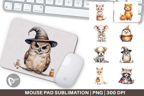 Mouse Pad Spooky Sweet Critters: A Unique Touch for Your Workspace
