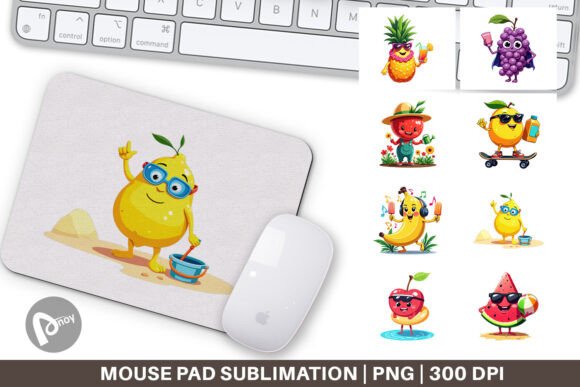Mouse Pad Summer Fruit Faces: A Vibrant Addition to Your Workspace