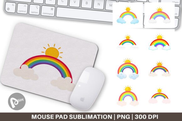 Mouse Pad Sun and Rainbow: A Vibrant Addition to Your Workspace