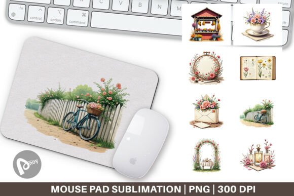 Mouse Pad Vintage Flowers: A Stylish Addition to Your Workspace