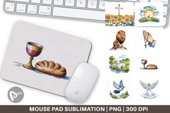 Mouse Pad Watercolor Christian
