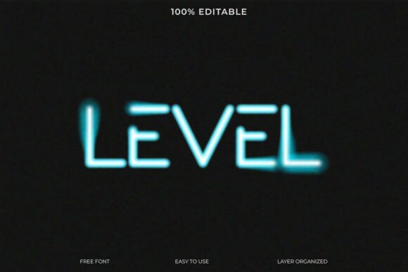 Neon Light Level Text Effect: A Glowing Design Trend