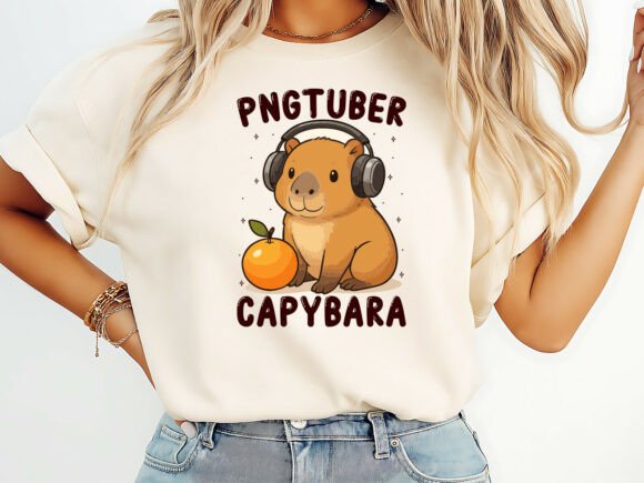 Pngtuber Capybara Gamer T-Shirt: A Unique Blend of Gaming and Adorable Design