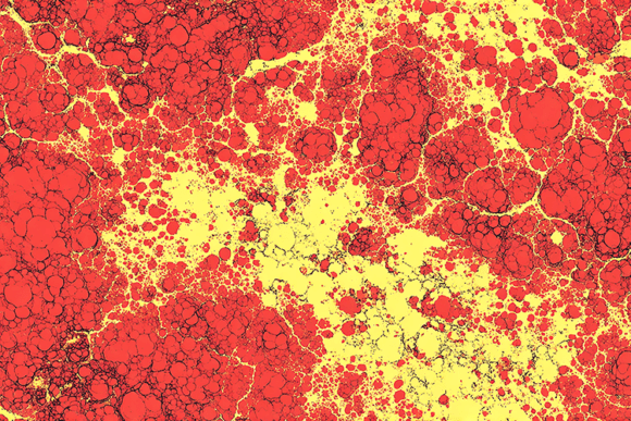 Red and Yellow Bubble Lava Texture