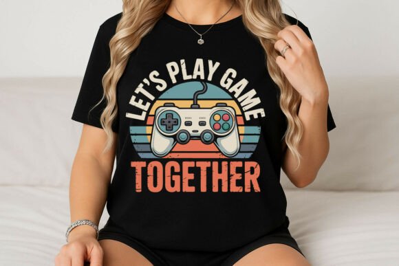 Retro Let's Play Game Together Design