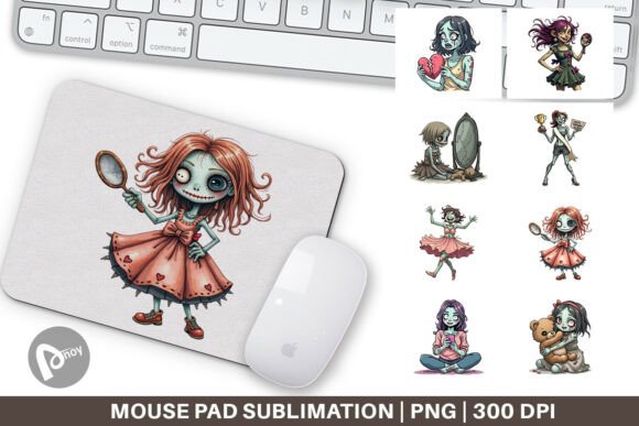 Sarcastic Zombie Girls Mouse Pad: A Unique Addition to Your Workstation