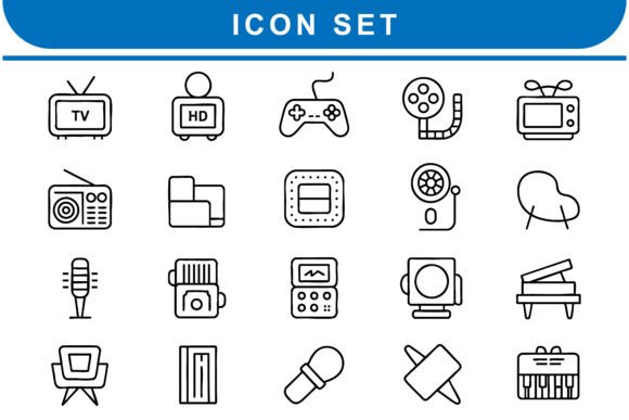Vintage Media and Entertainment Icons Te